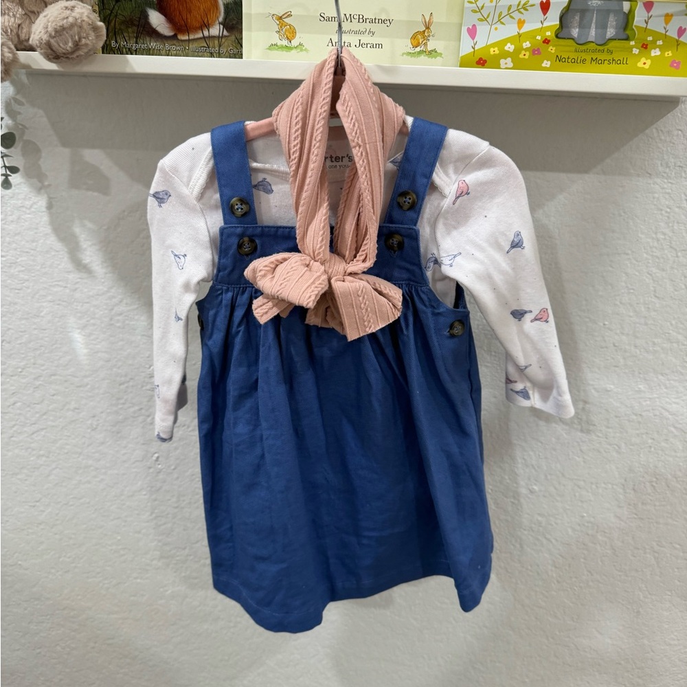Carters 9m Blue and Pink Kids Dress Set